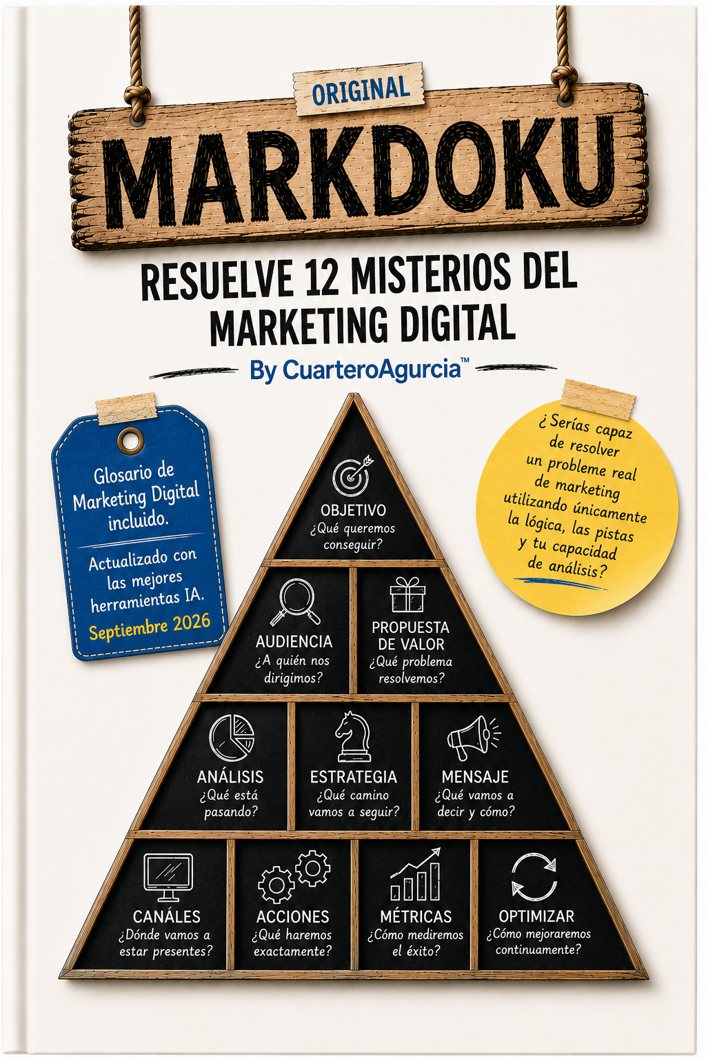 Portada de MARKDOKU Original, los 12 misterios del marketing digital de CuarteroAgurcia