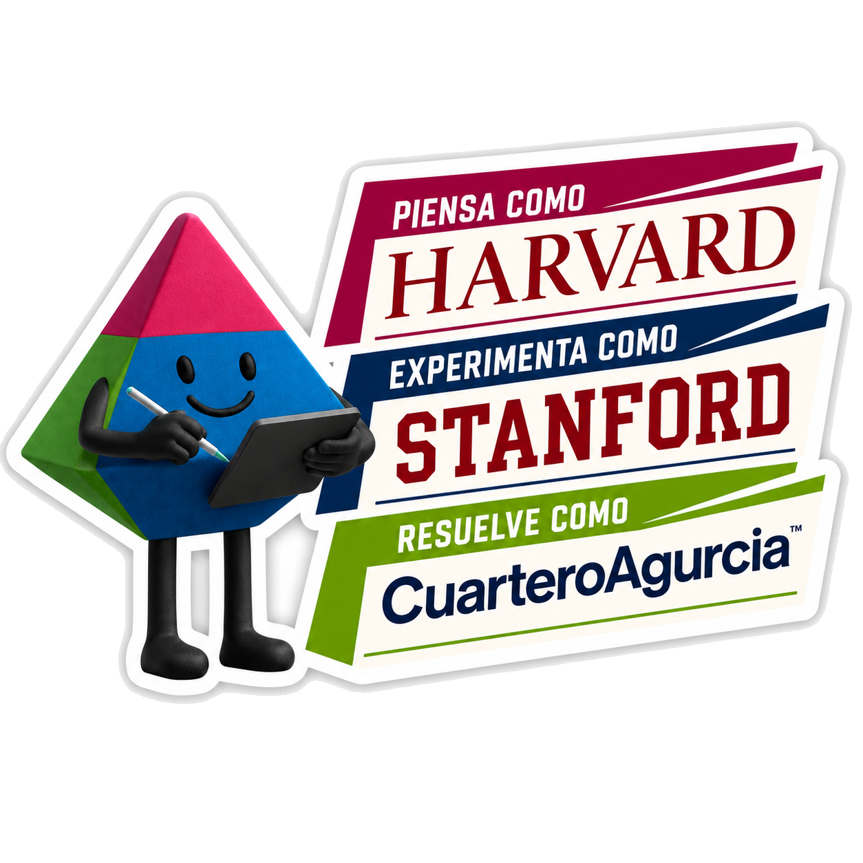 Piensa como Harvard, experimenta como Stanford, resuelve como CuarteroAgurcia